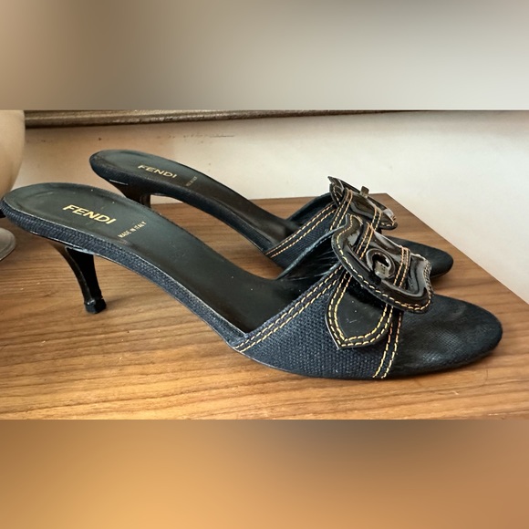 FENDI black patent leather mules 38.5 - Picture 3 of 6